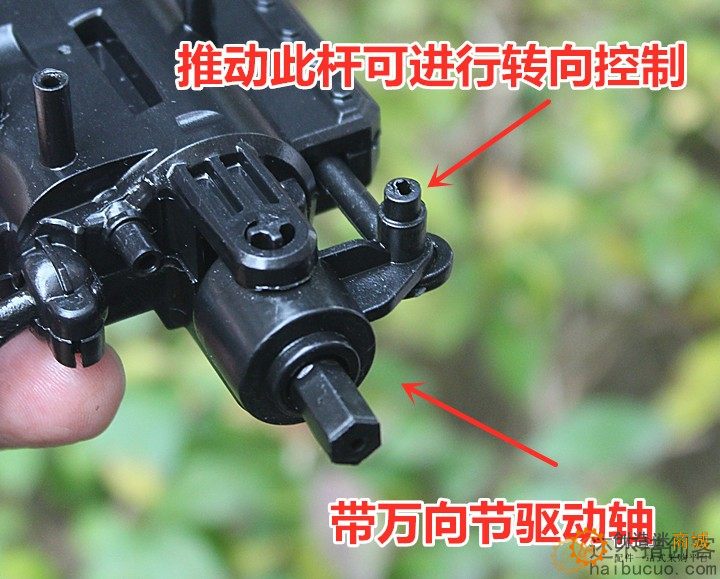 带驱动电机玩具车桥DIY配件 有转向功能没有转向马达SN1212