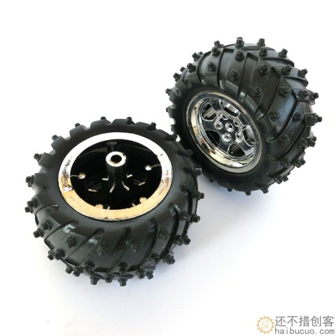 3*55mm越野车轮 玩具模型 DIY橡胶车轮 防滑车轮 科技小制作车轮W41