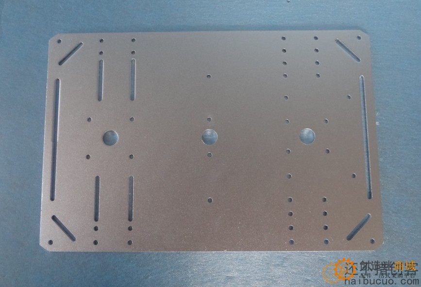 小车底盘板 银色 铝合金 300mm*200mm*3mm 6061高强度铝合金SNC407