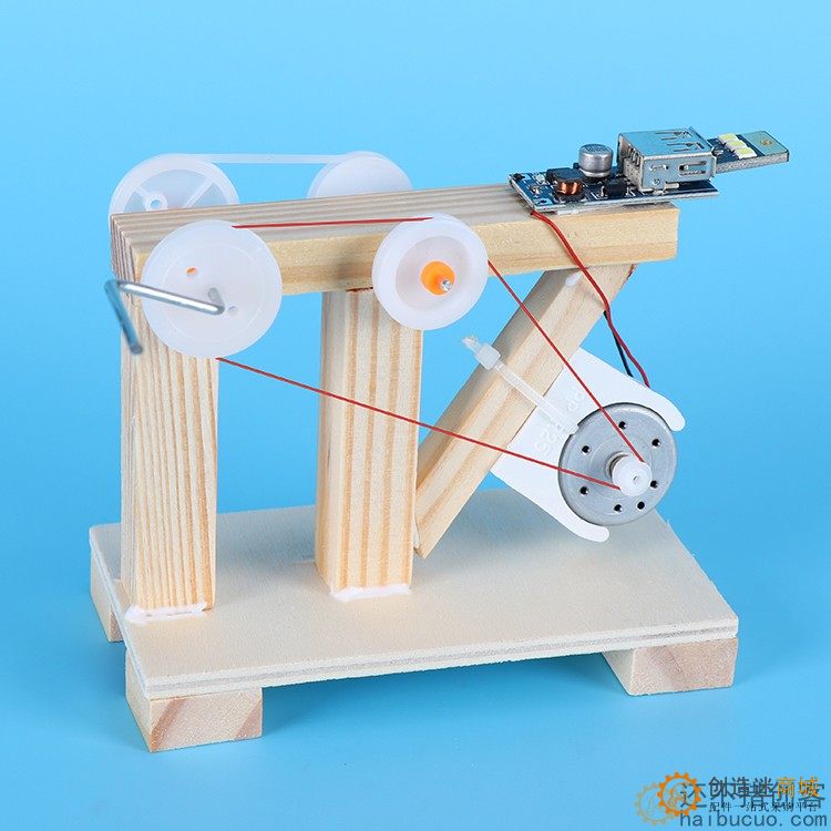 科学实验玩具DIY手摇发电机模型 学生科技小制作儿童手工发明器材SNP124