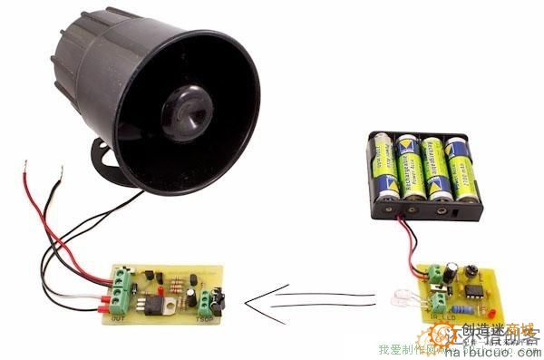 如何制作一个遮挡式红外线报警器？