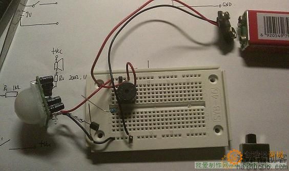 自制人体感应报警器