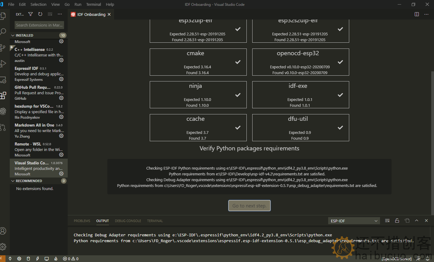 <a href="https://www.cnblogs.com/doiting/p/14736395.html">ESP32-C3搭建开发教程</a>