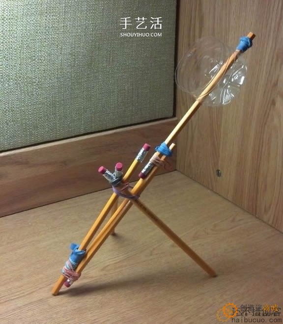 如何制作一个投石机？用几根铅笔