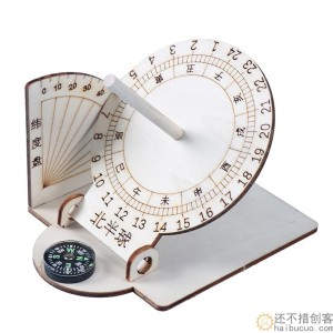 古代计时器儿童太阳钟diy拼装教具科技小制作手工赤道日晷规模型SNP127
