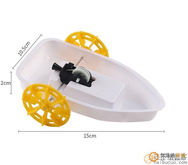 科技小制作水陆两栖车明轮船拉线船手工 diy材料儿童创意科学实验SNP129