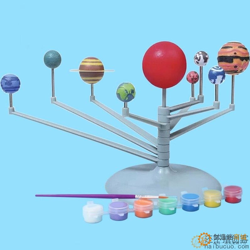 太阳系九大行星模型小制作八大行星diy手工拼装发明教具儿童星球SNP133