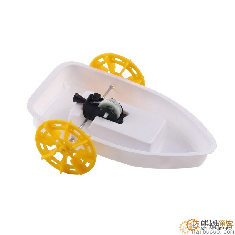 科技小制作水陆两栖车明轮船拉线船手工 diy材料儿童创意科学实验SNP129