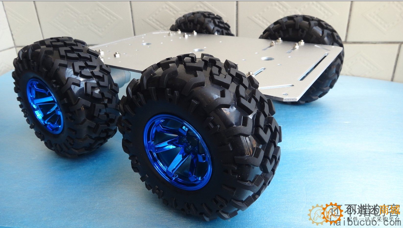 智能小车 4驱 铝合金底盘小车 DIY创客机器人小车底盘SNC408