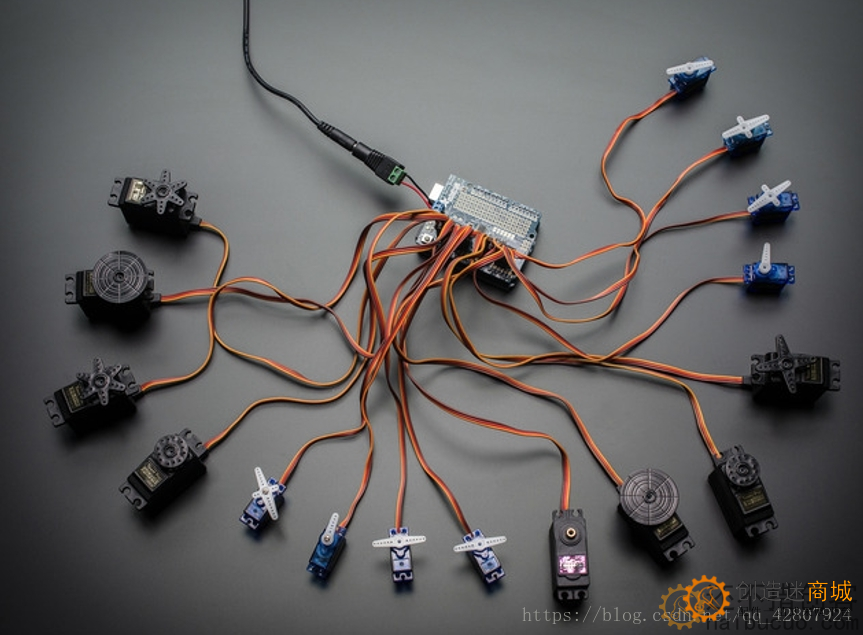 16路PWM舵机驱动板(PCA 9685) + Arduino 使用方法