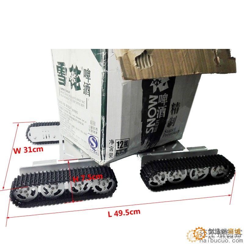 金属坦克底盘T600 4驱大载重金属坦克底盘 4WD履带式机器人模型SN11016