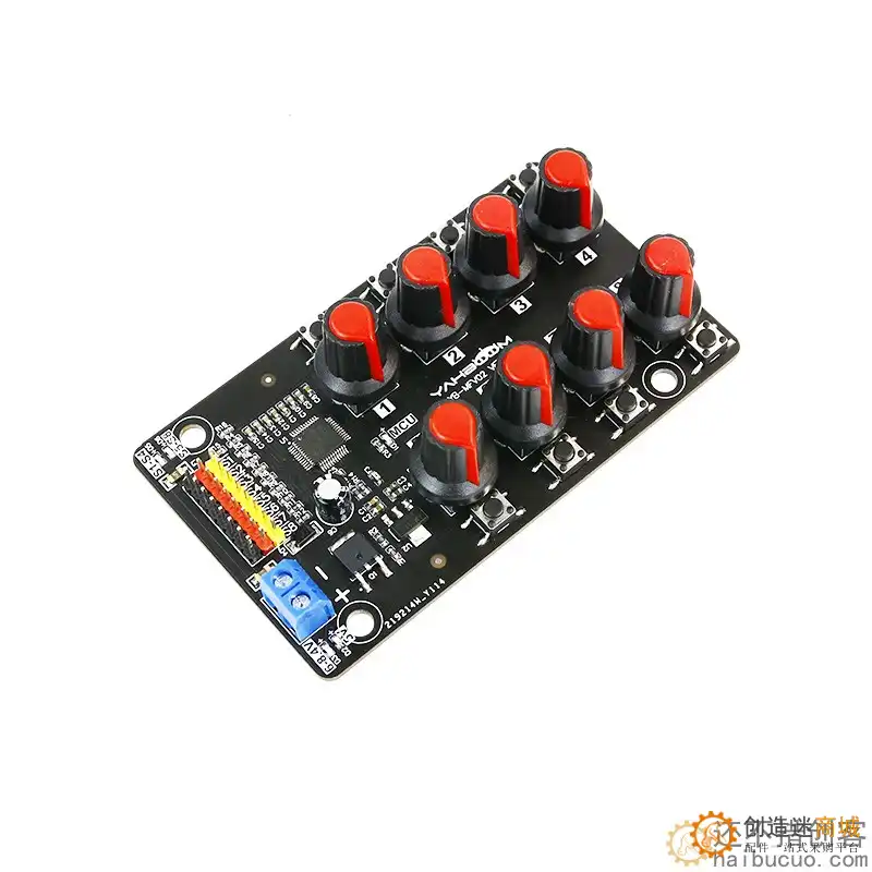 八路舵机控制器 调试板机械手臂测试板驱动仪旋钮8路PWM开发工控SNA348