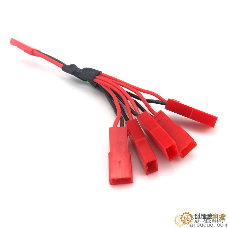 一对五JST转接线 航模锂电池串联并联导线端子 jst转接线航空插头X134