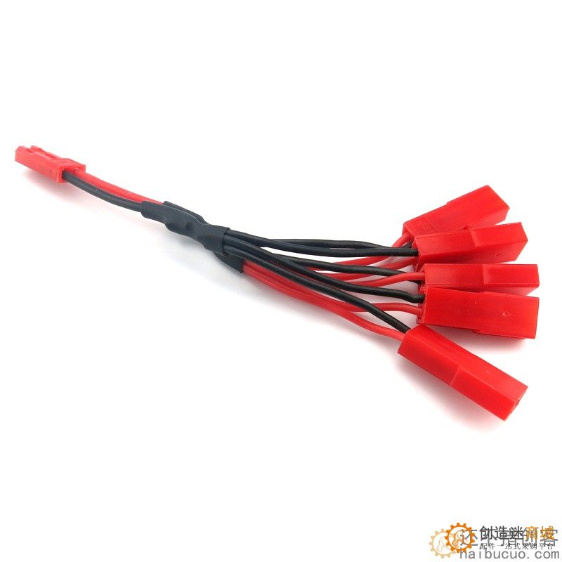 一对五JST转接线 航模锂电池串联并联导线端子 jst转接线航空插头X134