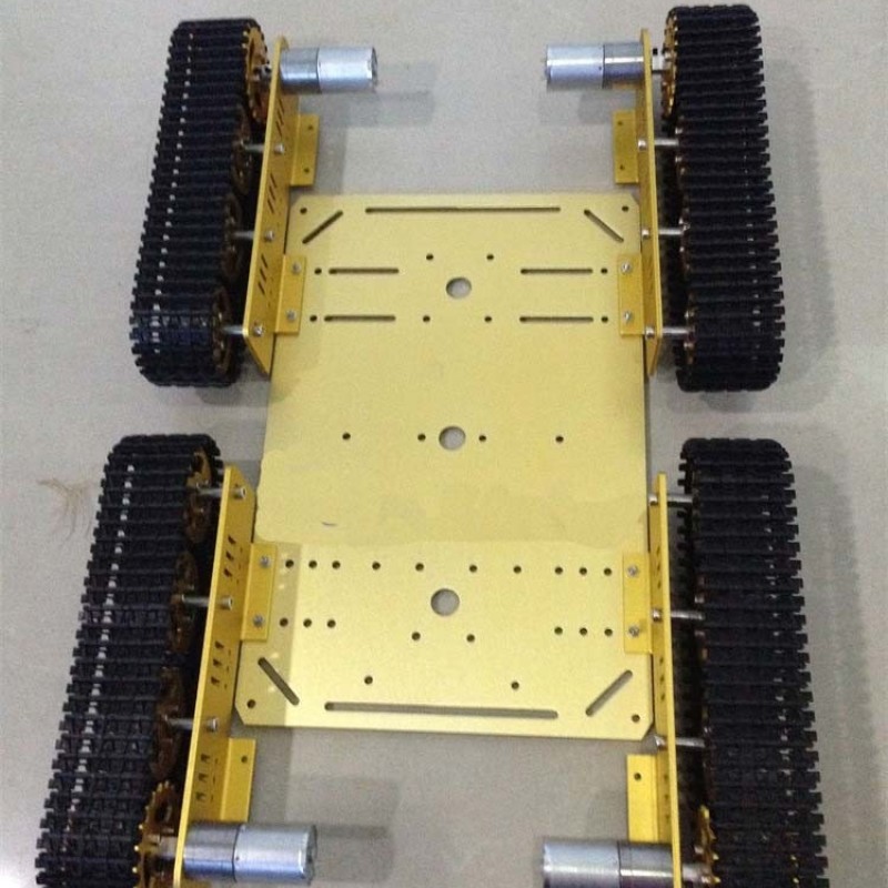金属坦克底盘T600 4驱大载重金属坦克底盘 4WD履带式机器人模型SN11016