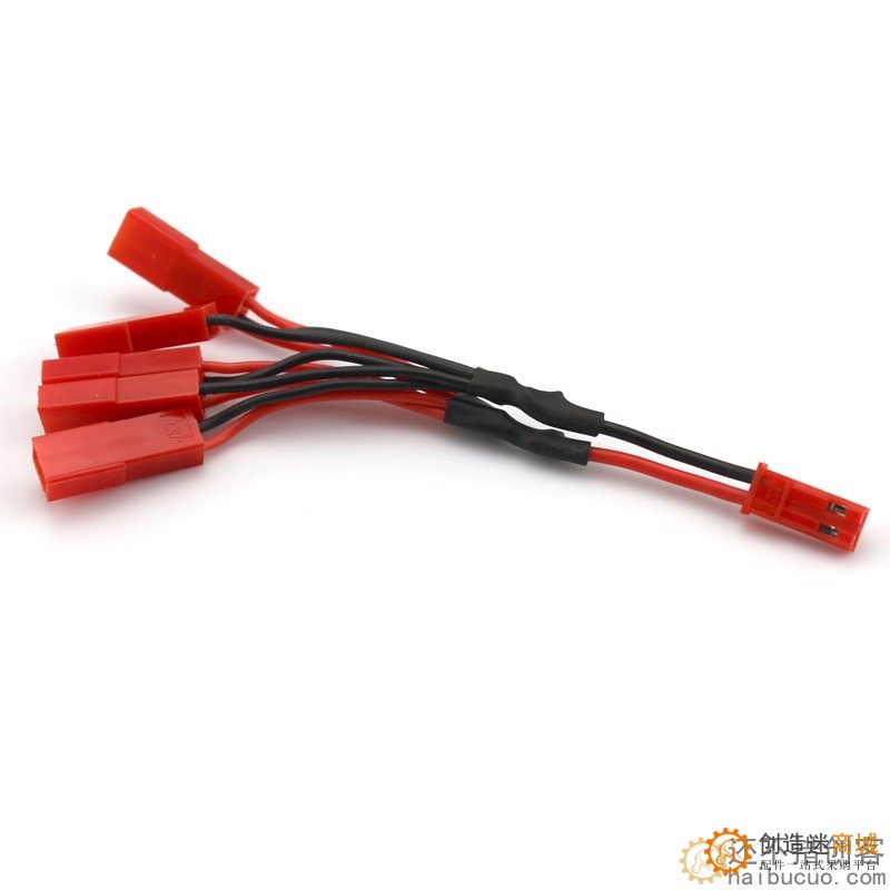 一对五JST转接线 航模锂电池串联并联导线端子 jst转接线航空插头X134