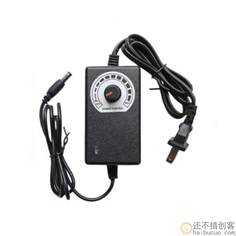 3-12V2A可调压直流电源 马达电机水泵LED灯带 调速调温调光适配器SN1297