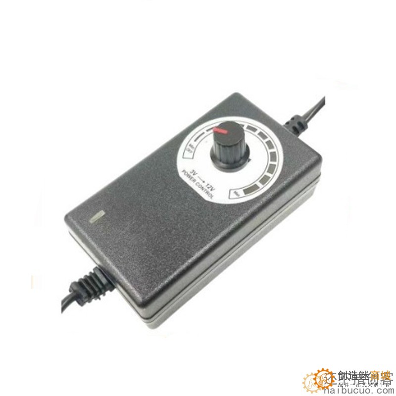 3-12V2A可调压直流电源 马达电机水泵LED灯带 调速调温调光适配器SN1297