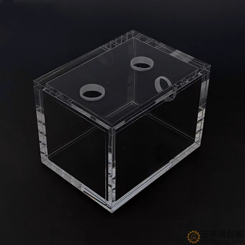 电脑水冷水箱 全透明水箱 迷你小水箱 DIY电脑水冷小水箱 水箱SN1301