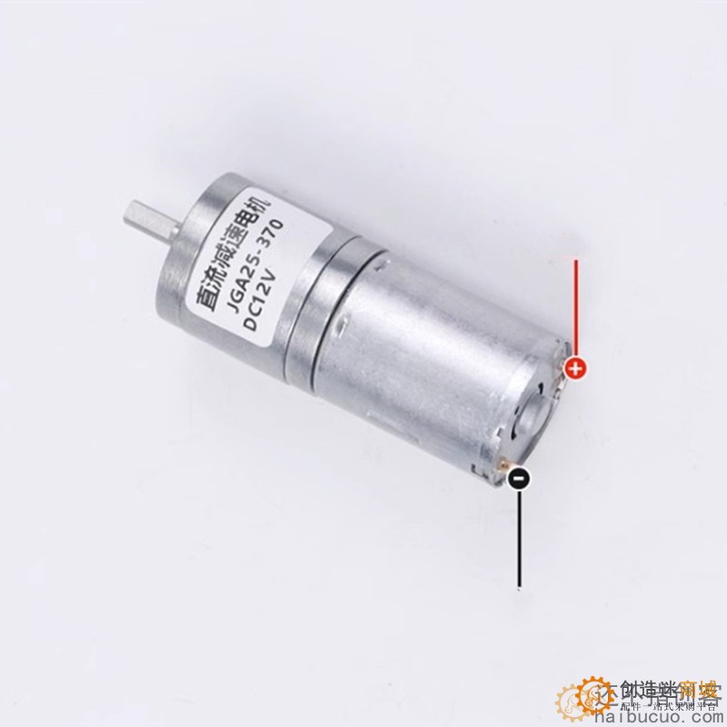 微型直流减速电机12vJGA25-370慢速低速齿轮大扭力马达小型M387