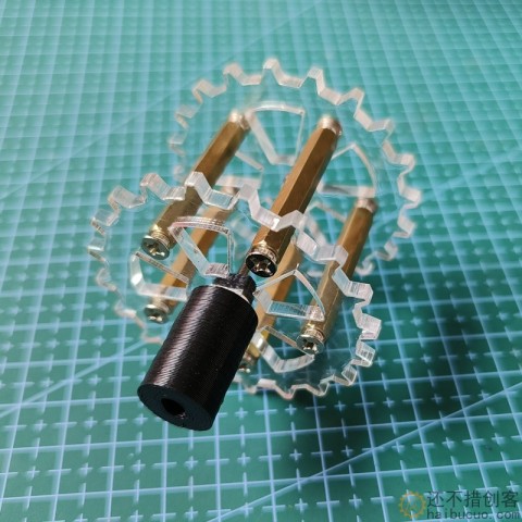 亚克力坦克驱动轮 履带车底盘主动轮 智能小车轮子 车轮 电机驱动轮3DX20