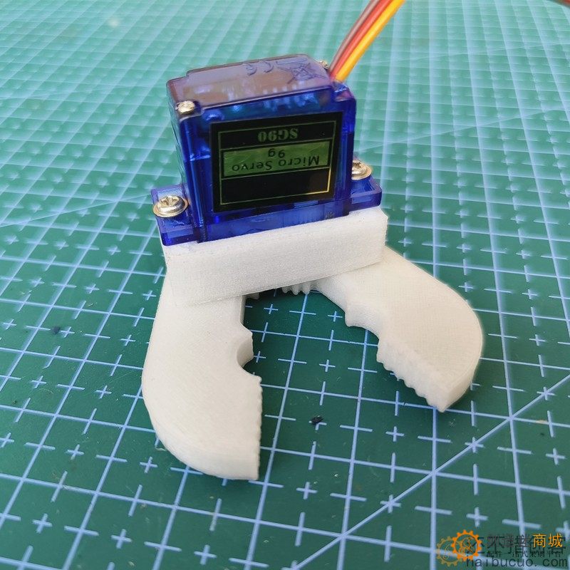 3D打印sg90小夹子爪子机械抓机器人创客  机械手夹持器