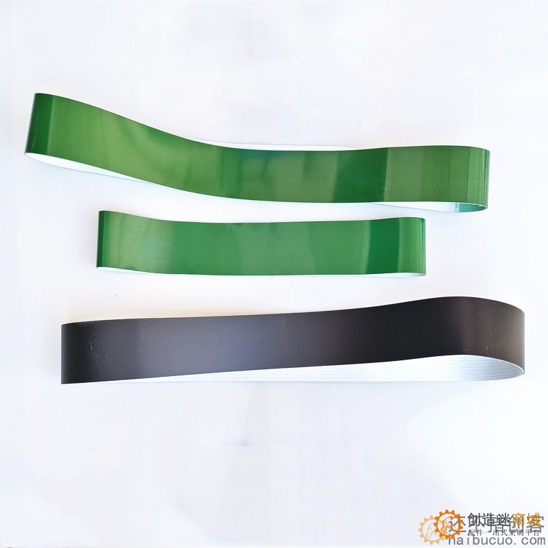 输送带传送带皮带耐磨绿色爬坡环形运输带无缝pvc防滑pu黑色