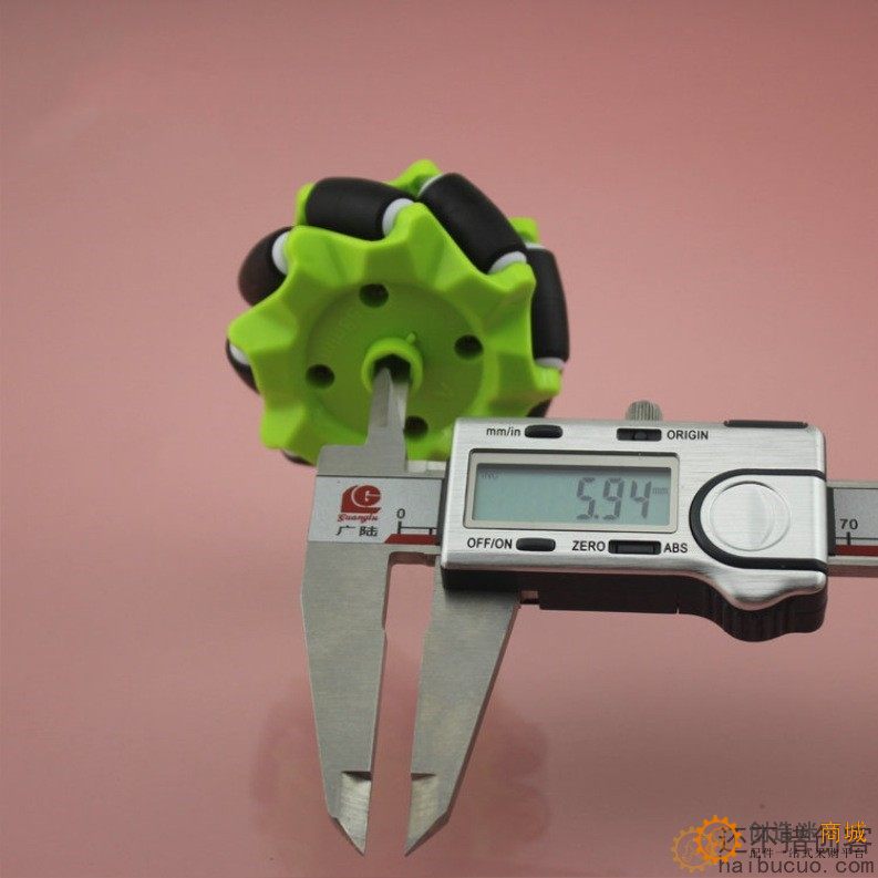 麦克纳姆轮 特技轮 玩具车轮 横行轮 包胶车轮 全向轮 绿黑