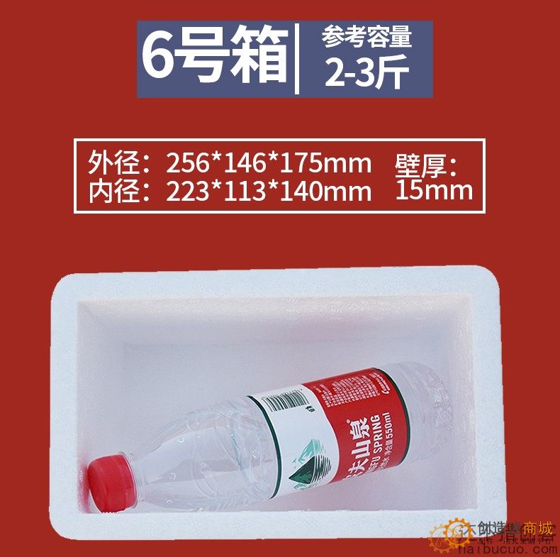 标准6号泡沫箱保温箱蔬菜水果水族冻品牛肉箱海鲜箱2-3斤箱SN1293