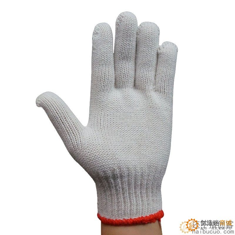 劳保手套耐磨工作冬季加厚薄款白棉纱修车工地干活建筑SN1318