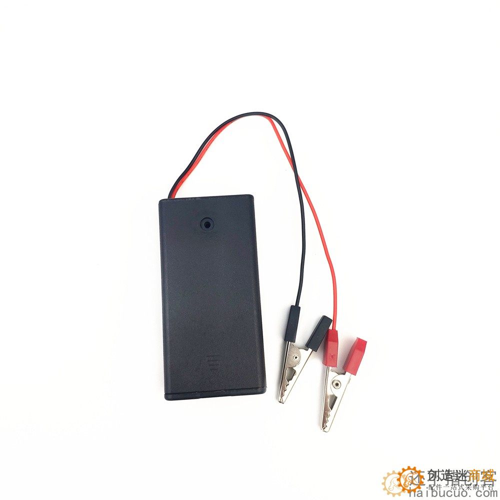 全密封 高档2节AA5号电池盒 两槽  3V电源盒带开关带夹子BB4