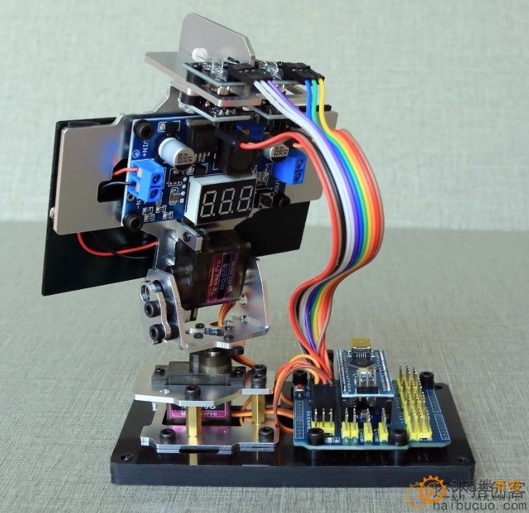 Arduino DIY智能太阳能追光追踪设备发电创客项目小制作追光雷达SNAR87