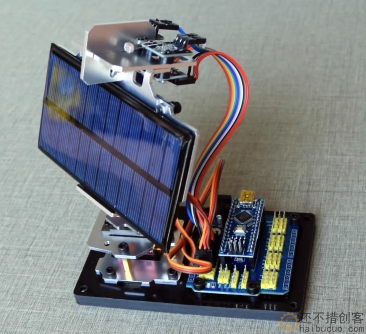 Arduino DIY智能太阳能追光追踪设备发电创客项目小制作追光雷达SNAR87
