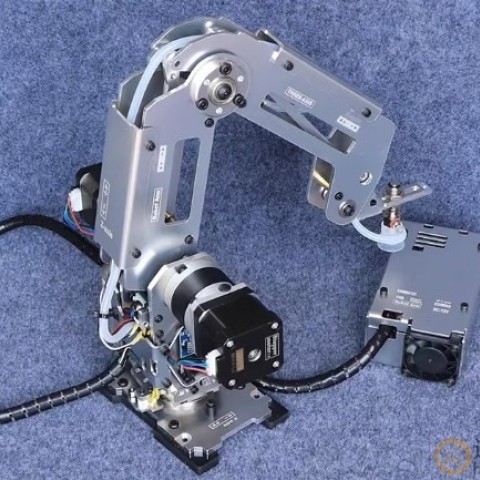 步进电机机械臂 全金属机械手臂 工业机器人模型 多轴机器人22CSNAM9600