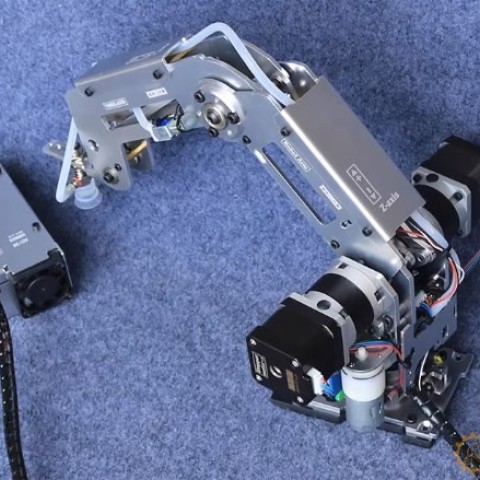 步进电机机械臂 全金属机械手臂 工业机器人模型 多轴机器人22CSNAM9600