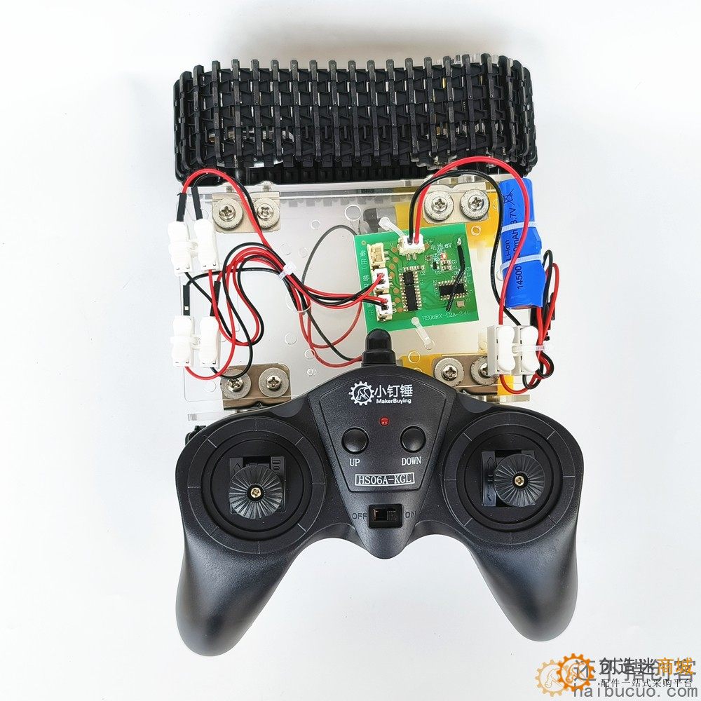 探月升级亚克力全拼装遥控坦克底盘TT马达3-9v履带车智能小车带线SNX2