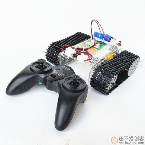 探月升级亚克力全拼装遥控坦克底盘TT马达3-9v履带车智能小车带线SNX2