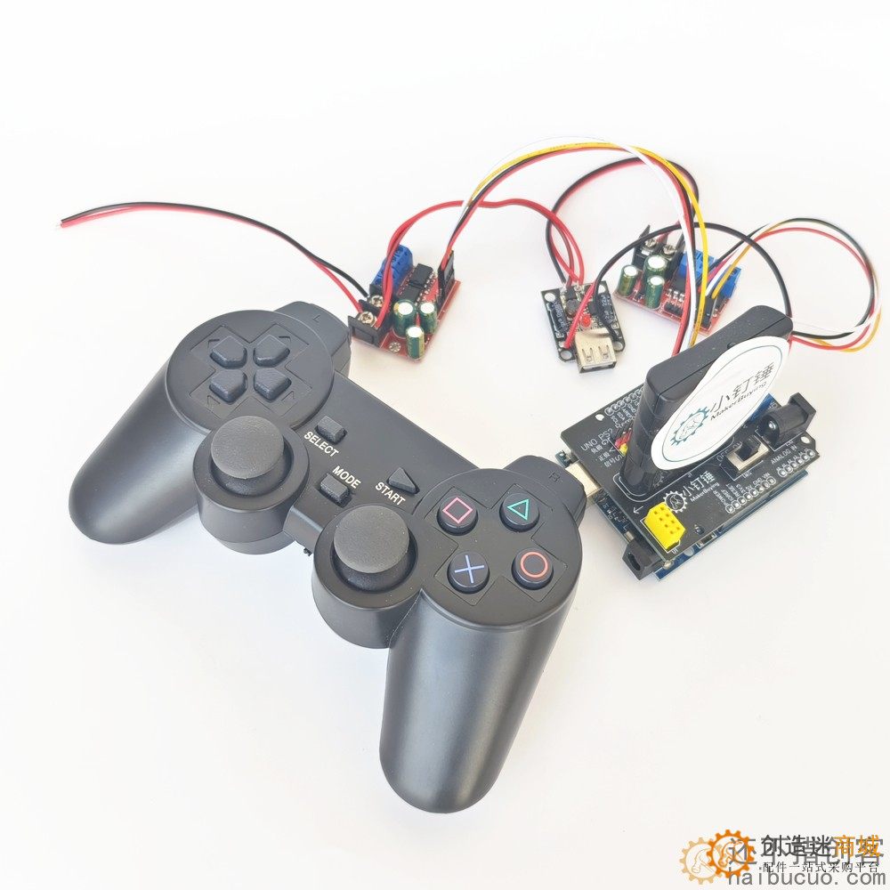 PS2控制arduino大功率5A麦克纳姆小车控制套件for arduino 全向轮控制SNAR85