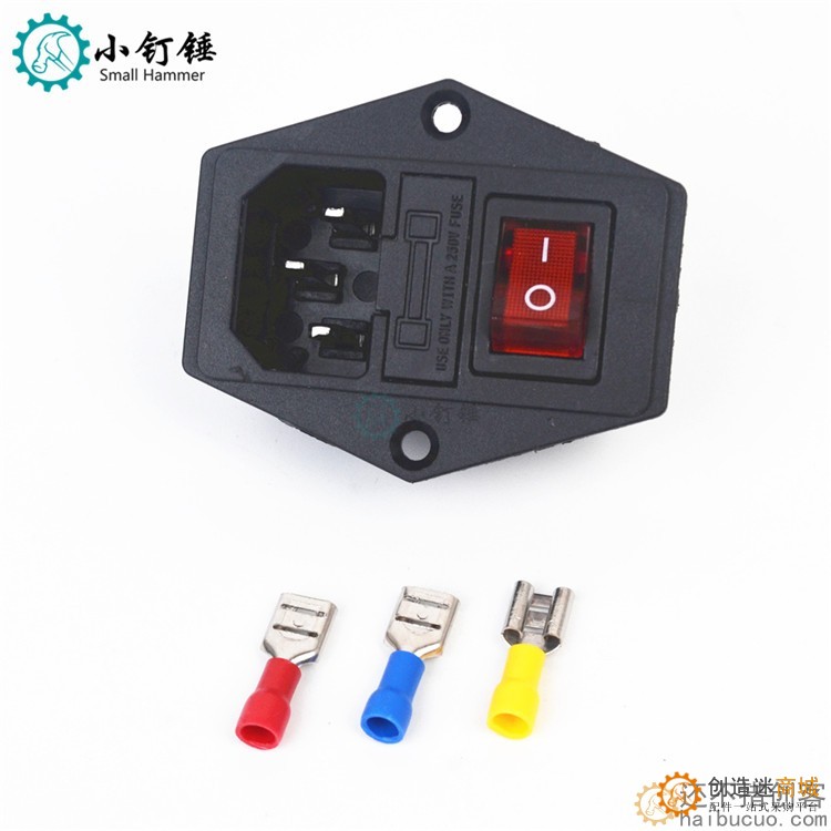 3D打印机DIY配件Makerbot 电源插座带开关和保险丝船型开关按钮D26