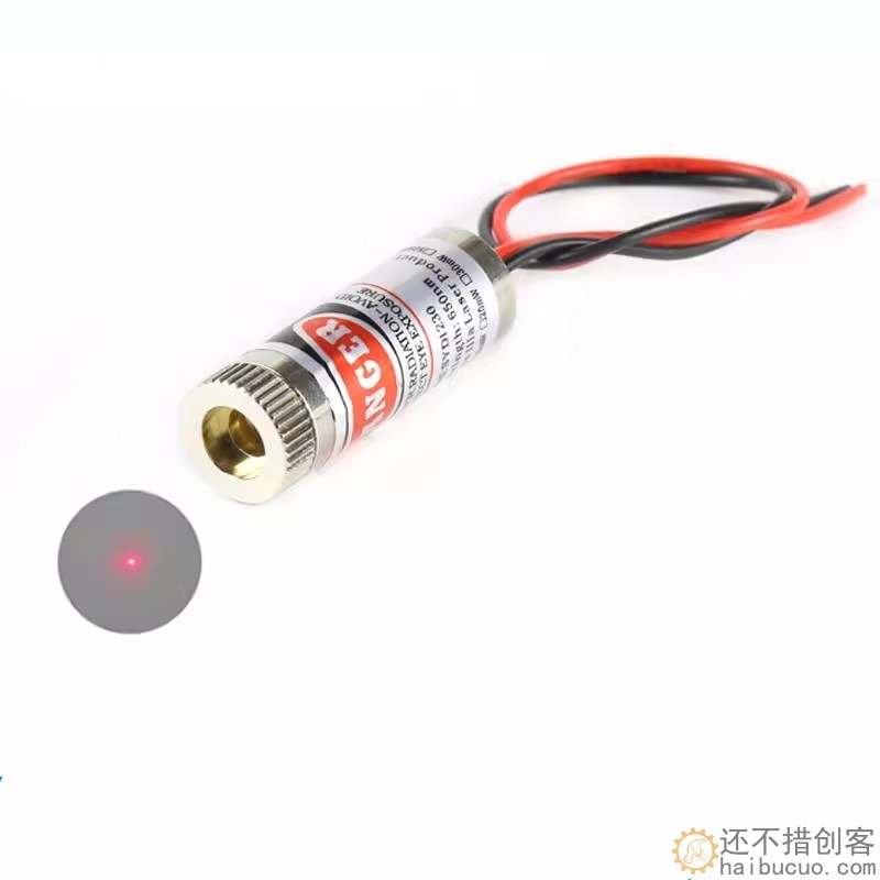 3V-5V激光头5mW点状红光一字红外线定位十字镭射头二极管外径12mm SN1318
