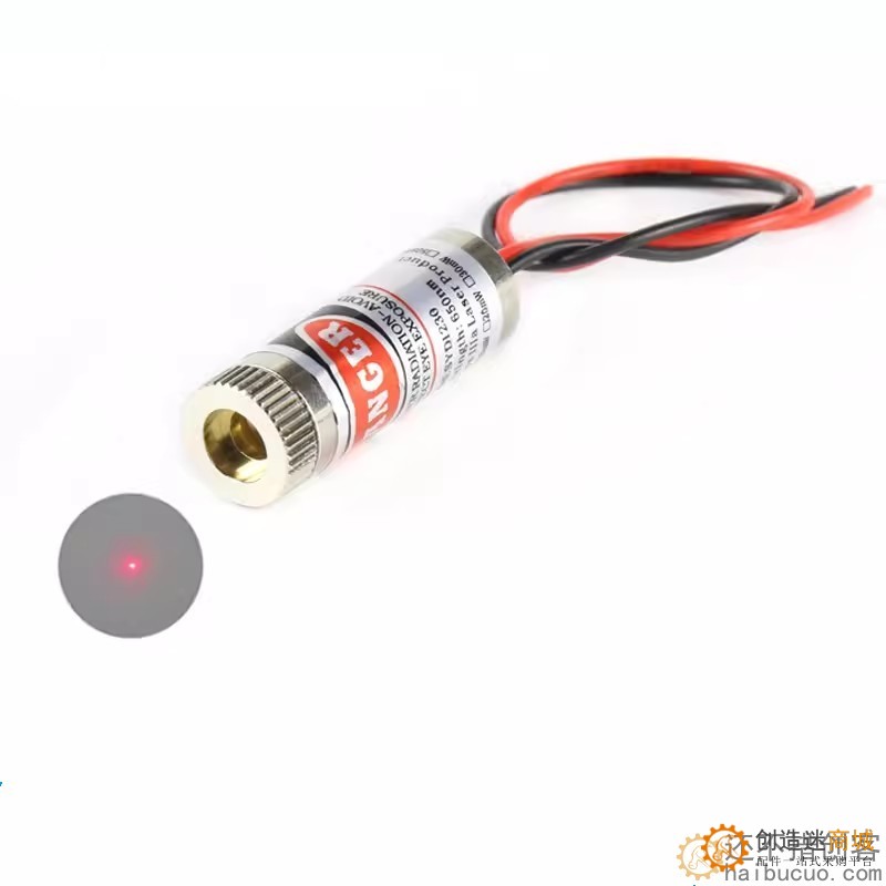 3V-5V激光头5mW点状红光一字红外线定位十字镭射头二极管外径12mm SN1318