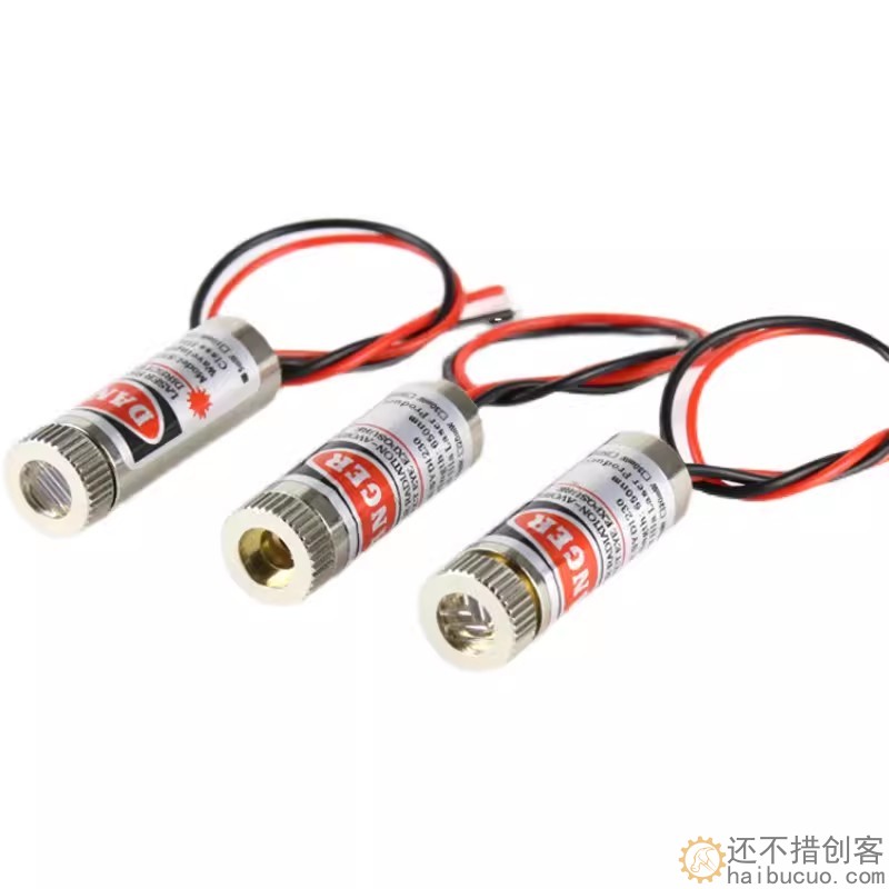3V-5V激光头5mW点状红光一字红外线定位十字镭射头二极管外径12mm SN1318