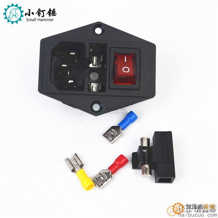 3D打印机DIY配件Makerbot 电源插座带开关和保险丝船型开关按钮D26