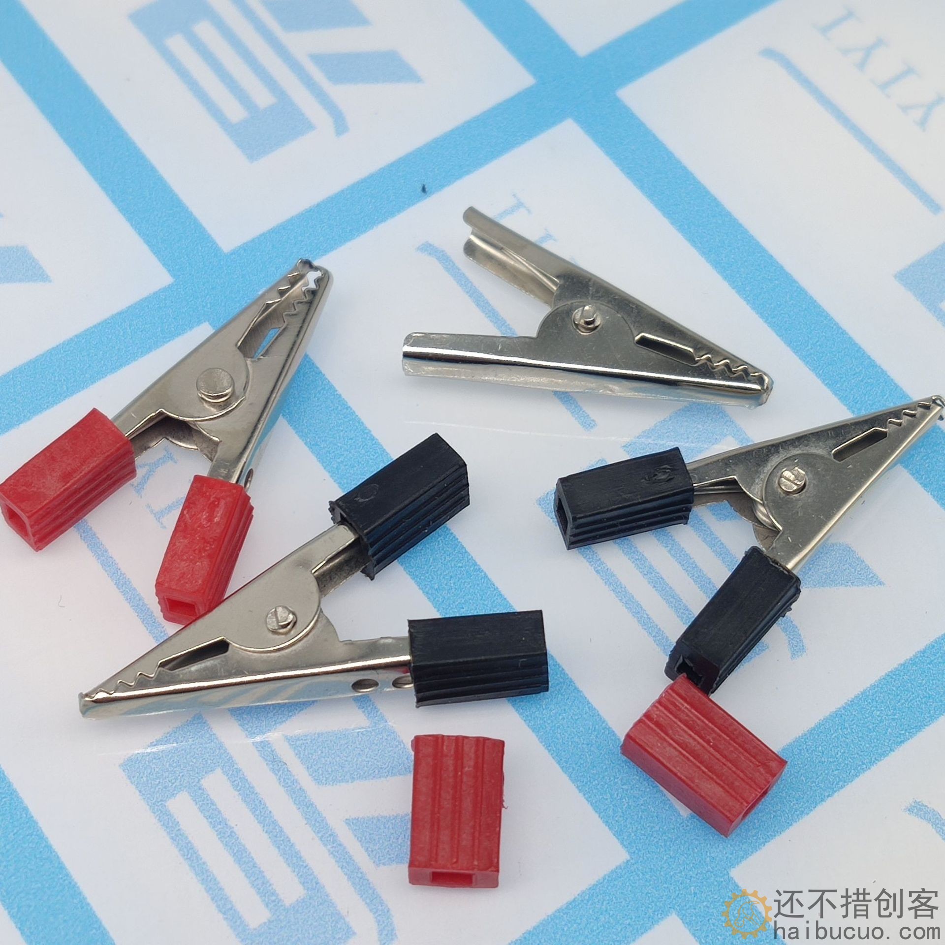 鳄鱼夹 铁皮铁夹 带塑料鳄鱼夹 电镀夹 小号32mm鳄鱼夹SN1320-sn1321