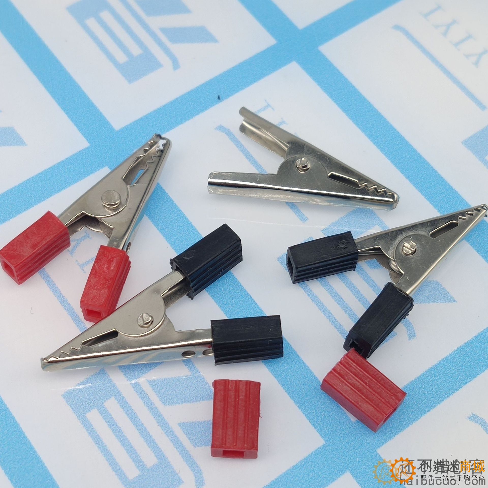 鳄鱼夹 铁皮铁夹 带塑料鳄鱼夹 电镀夹 小号32mm鳄鱼夹SN1320-sn1321