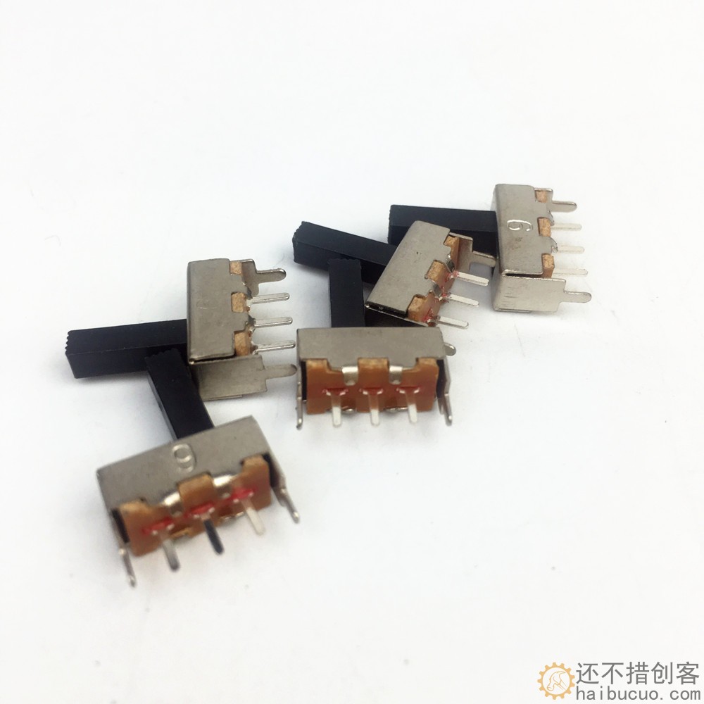 12mm滑动开关 拨动开关 3脚 2档 带固定脚SN420