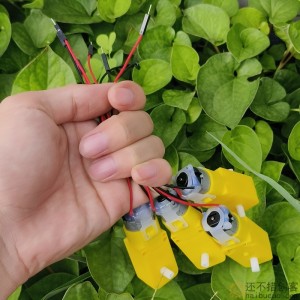 四个智能小车电机TT直流减速电机马达带杜邦线公头DIY智能小车