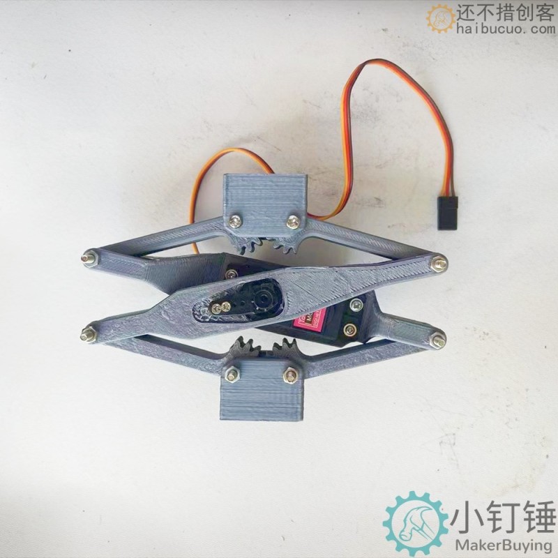 3D打印推杆装置 举高 机械 升降电动 mg996舵机 科普 科学探索 3D33