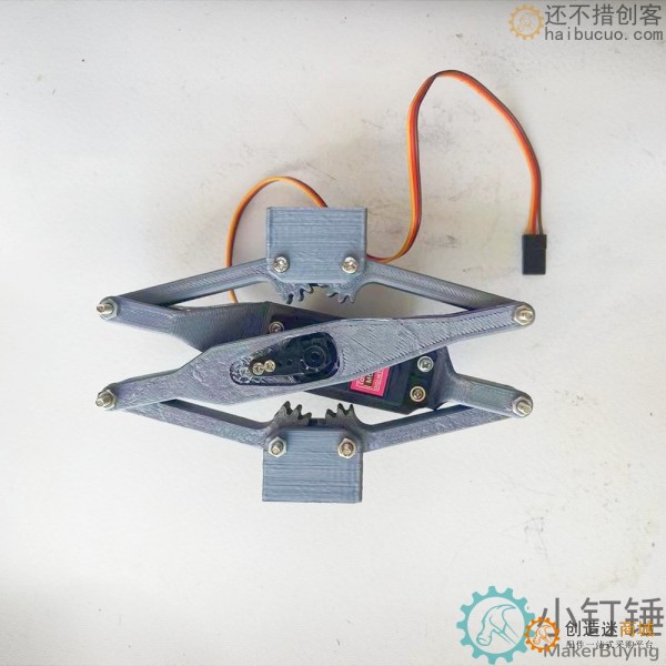 3D打印推杆装置 举高 机械 升降电动 mg996舵机 科普 科学探索 3D33