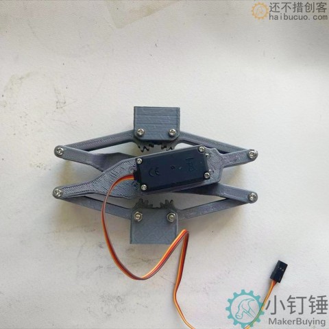 3D打印推杆装置 举高 机械 升降电动 mg996舵机 科普 科学探索 3D33
